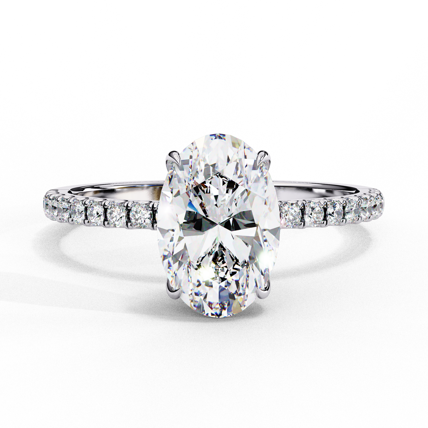 Eterna Oval Diamond Solitaire Ring Lab Grown Diamond
