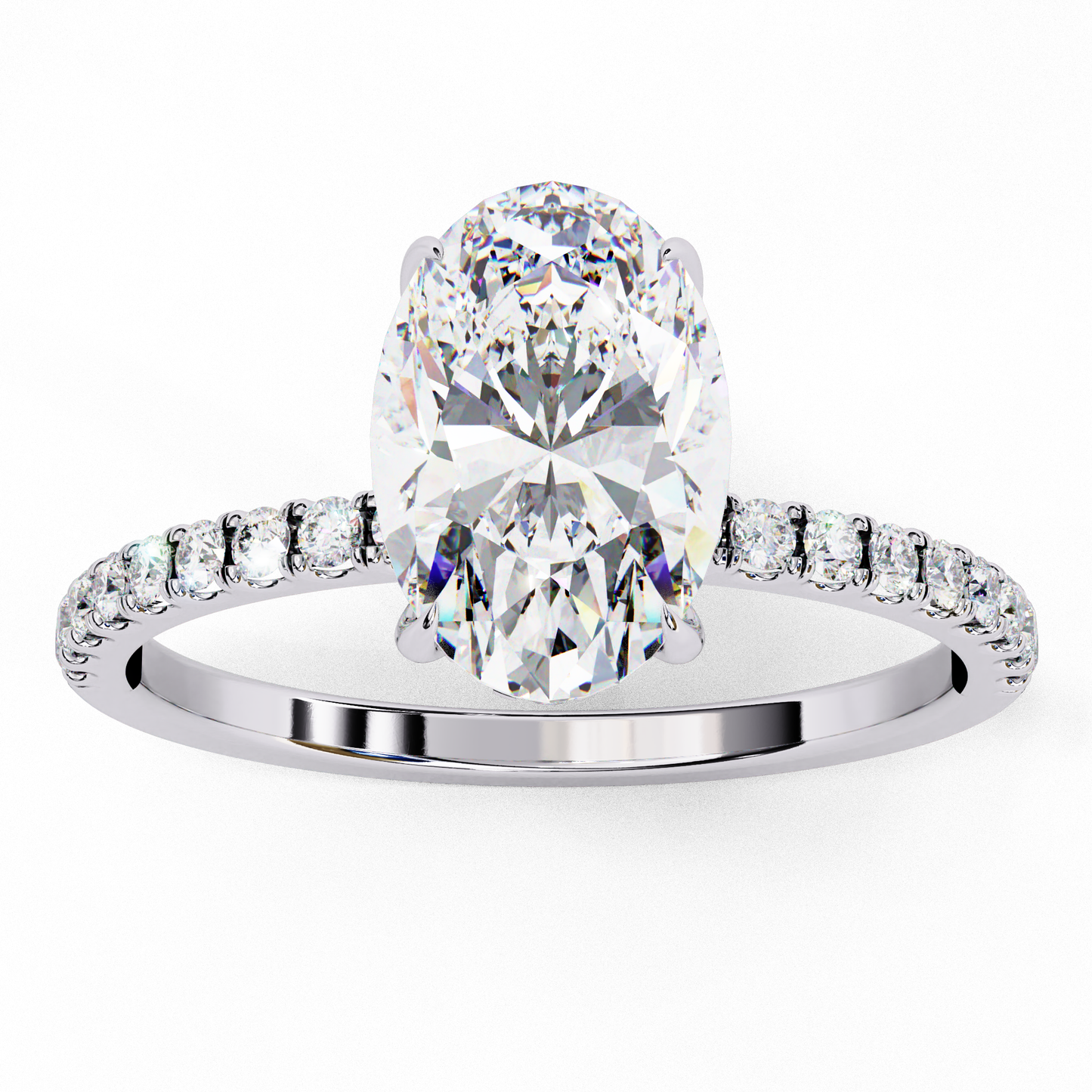 Eterna Oval Diamond Solitaire Ring Lab Grown Diamond
