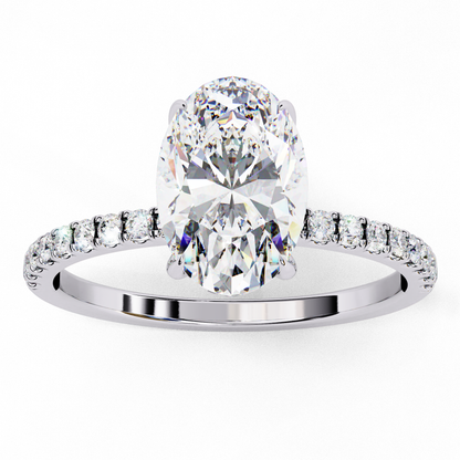Eterna Oval Diamond Solitaire Ring Lab Grown Diamond
