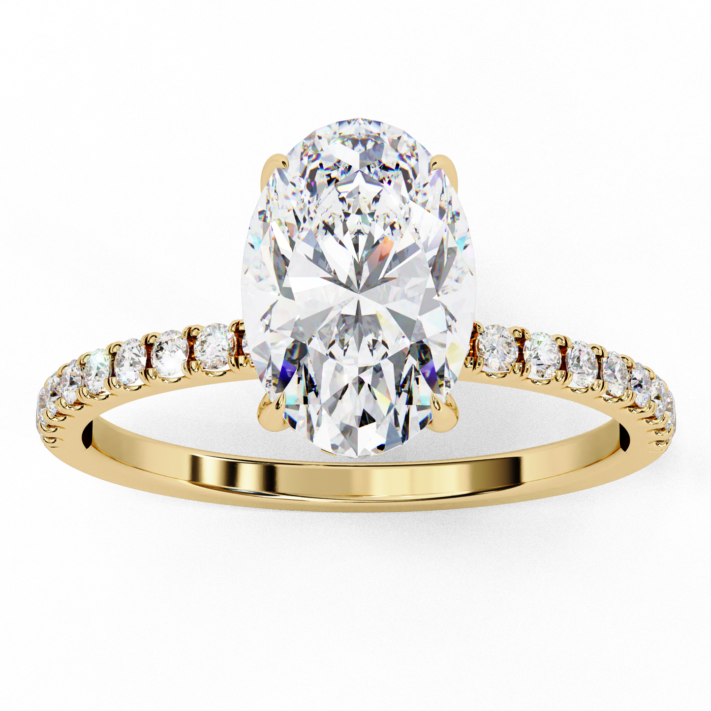 Eterna Oval Diamond Solitaire Ring Lab Grown Diamond