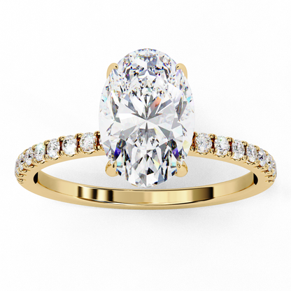 Eterna Oval Diamond Solitaire Ring Lab Grown Diamond