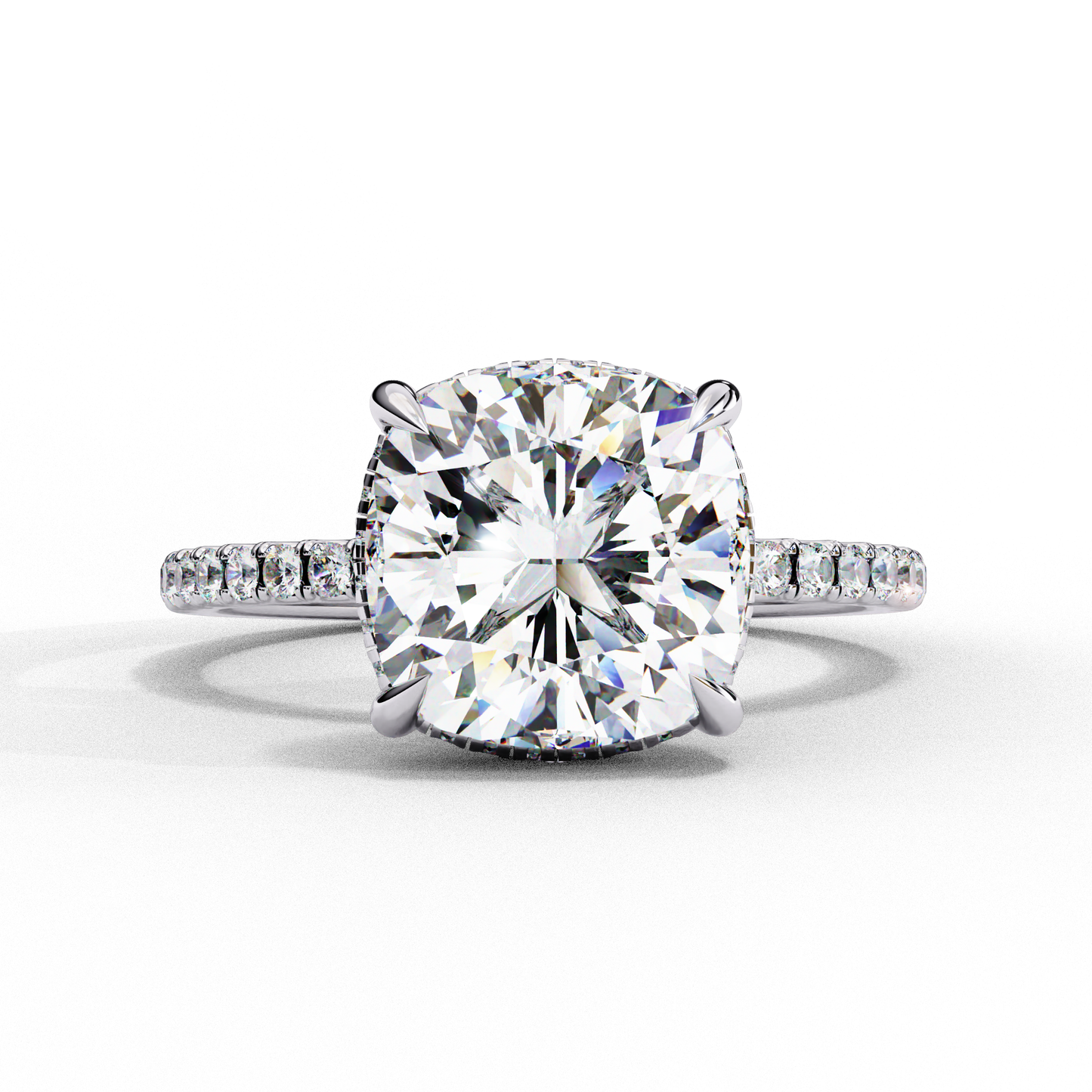 Rina Cushion Solitaire Ring Lab Grown Diamond