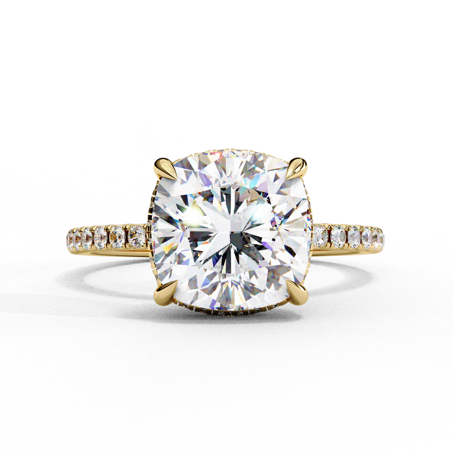 Rina Cushion Solitaire Ring Lab Grown Diamond