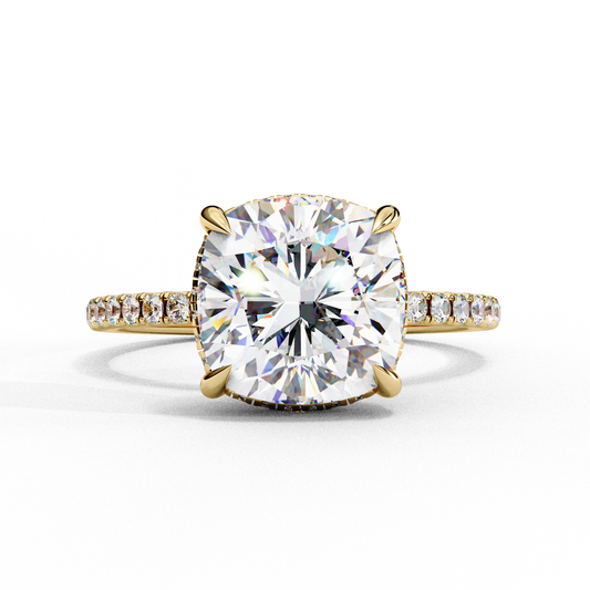 Rina Cushion Solitaire Ring Lab Grown Diamond