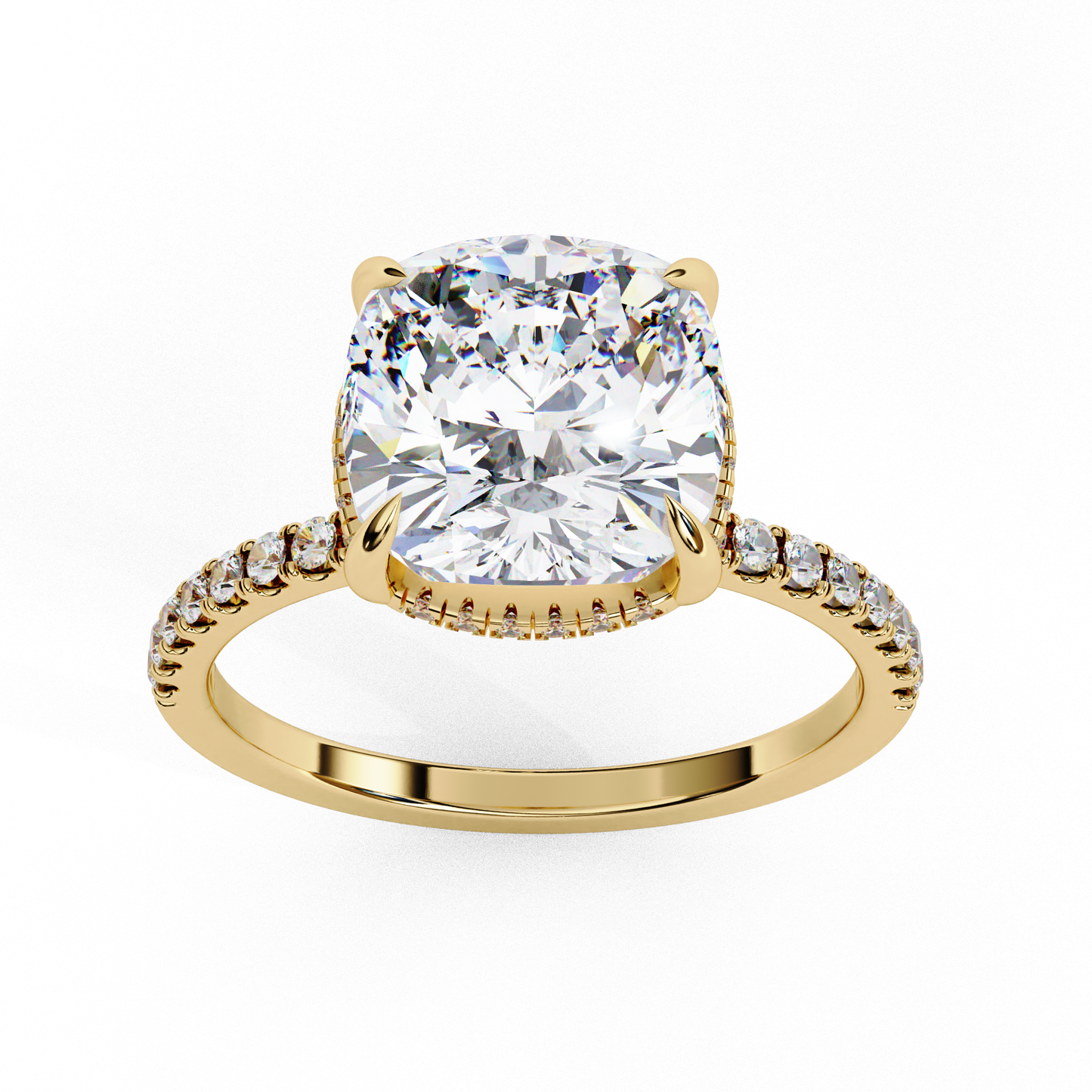 Rina Cushion Solitaire Ring Lab Grown Diamond