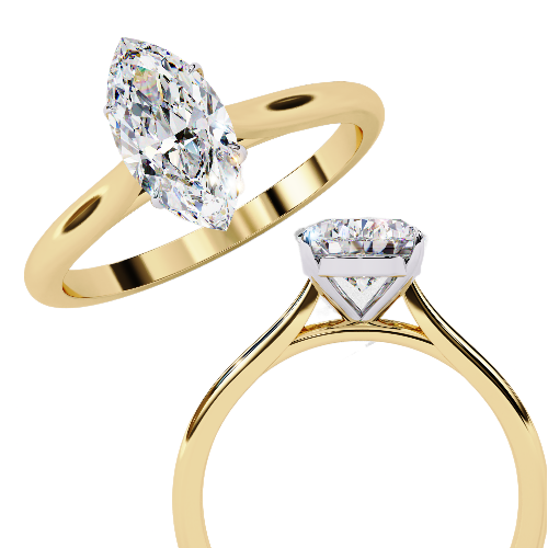 Alaya Marquise Solitaire Ring Lab Grown Diamond
