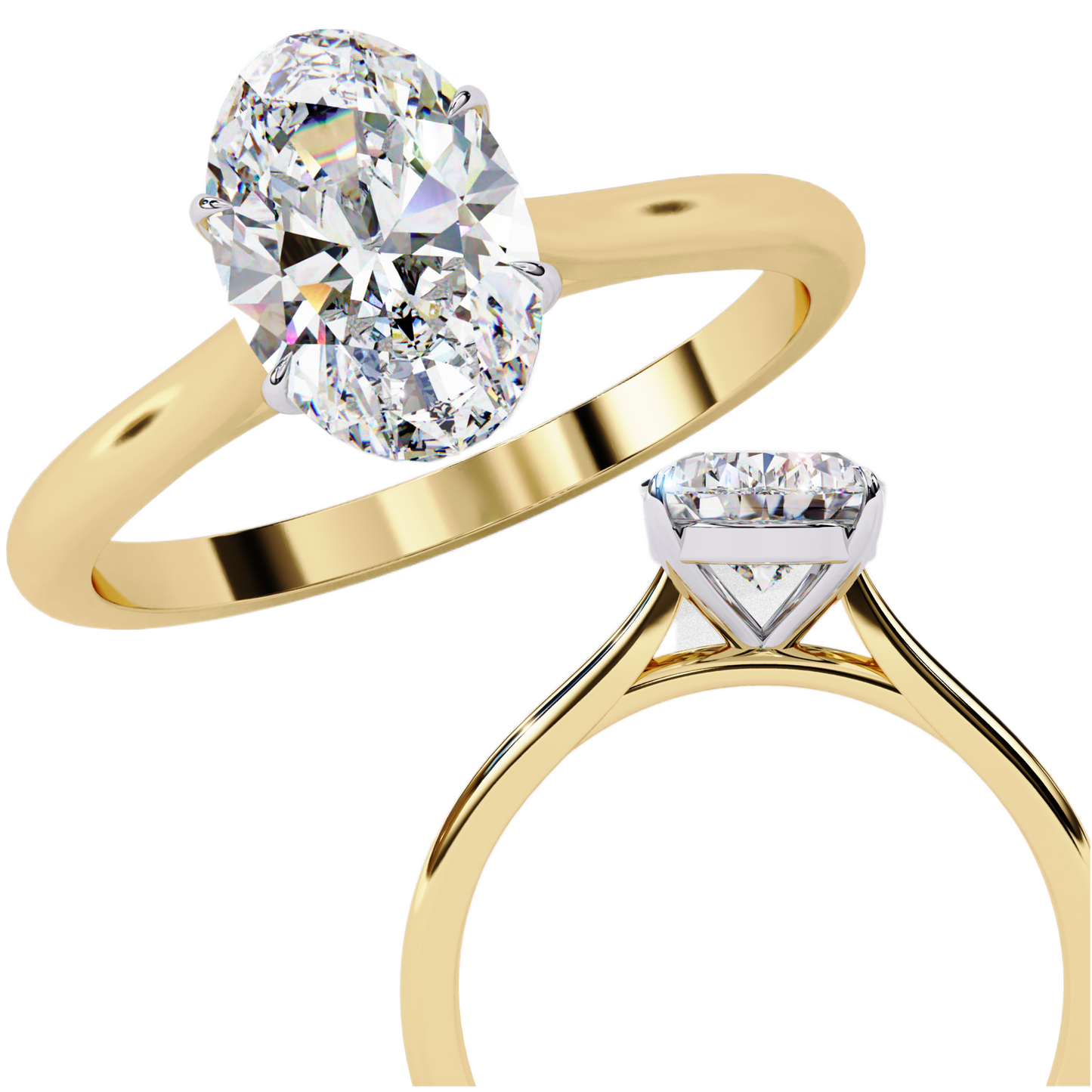Inara Oval Solitaire Ring Lab Grown Diamond