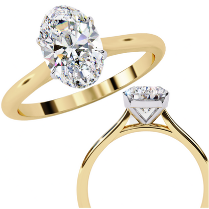 Inara Oval Solitaire Ring Lab Grown Diamond