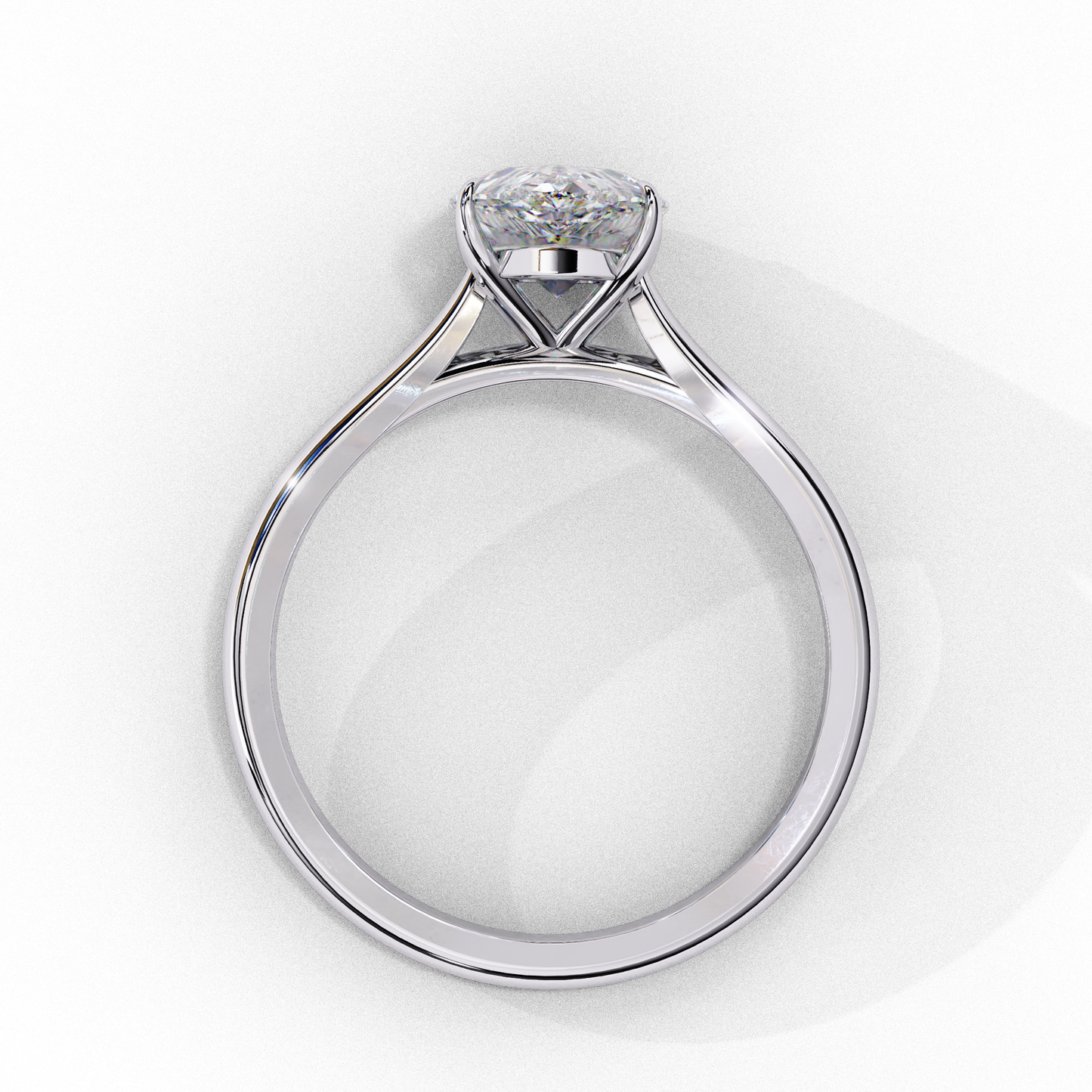 Zoya Pear Solitaire Ring Lab Grown Diamond