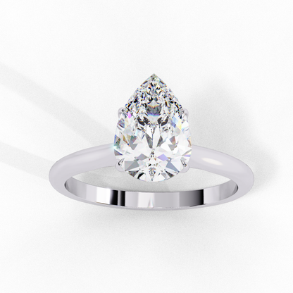 Zoya Pear Solitaire Ring Lab Grown Diamond