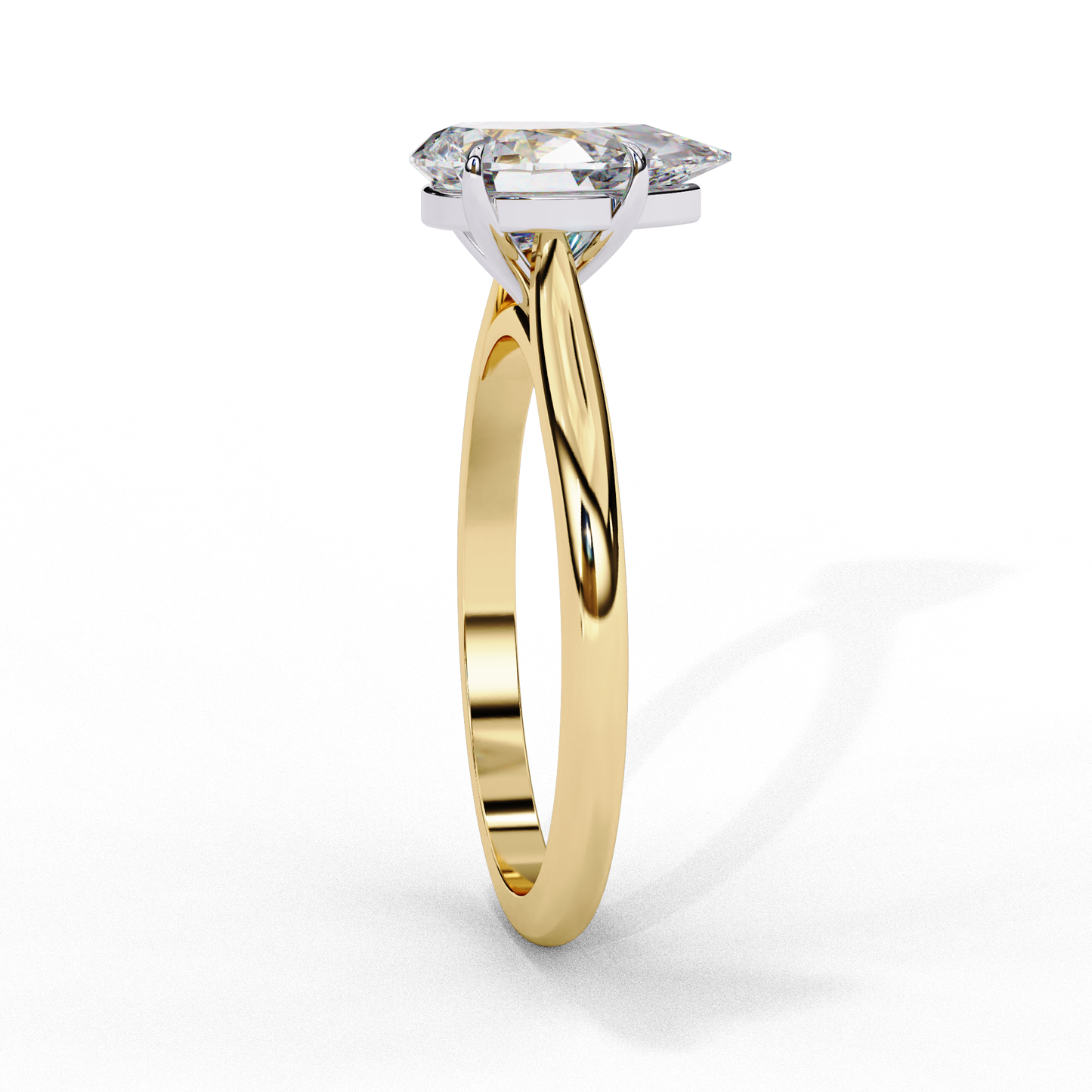 Zoya Pear Solitaire Ring Lab Grown Diamond