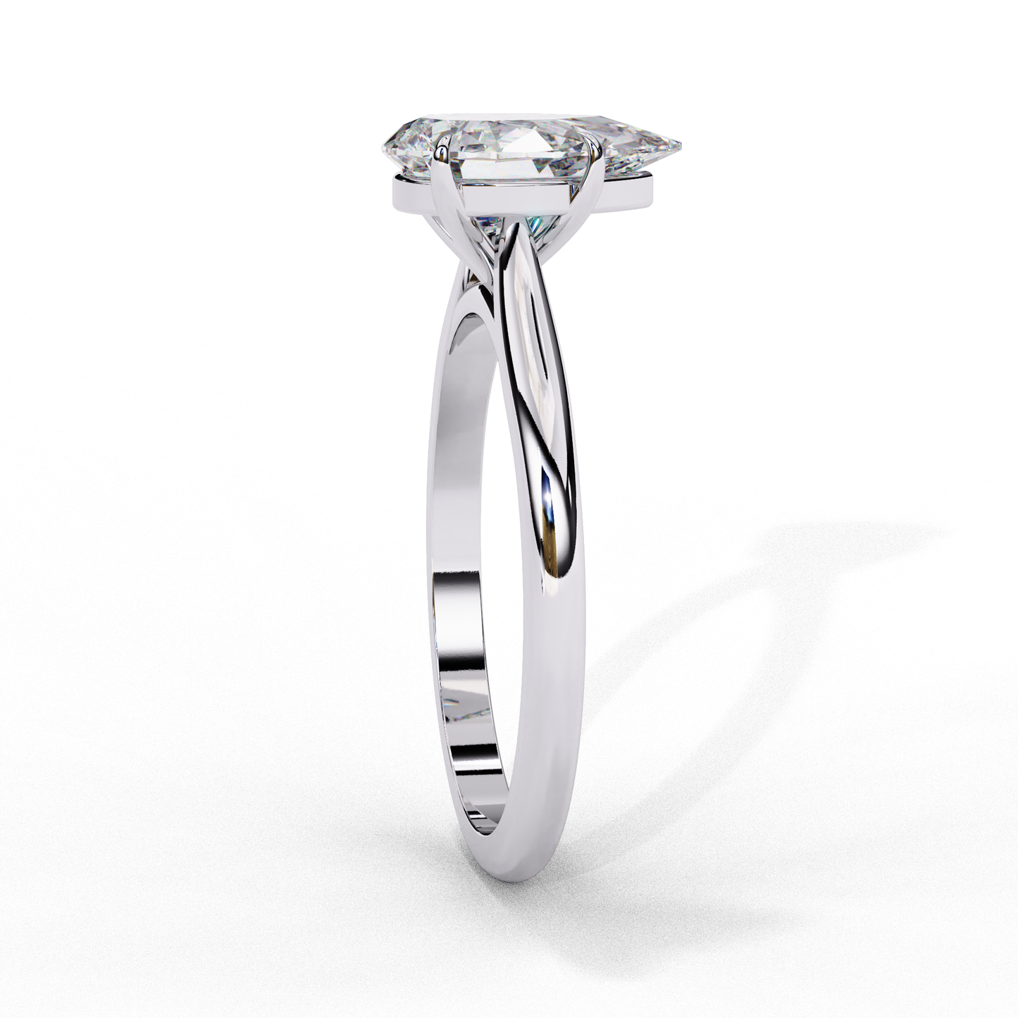 Zoya Pear Solitaire Ring Lab Grown Diamond