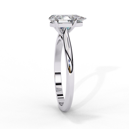 Zoya Pear Solitaire Ring Lab Grown Diamond