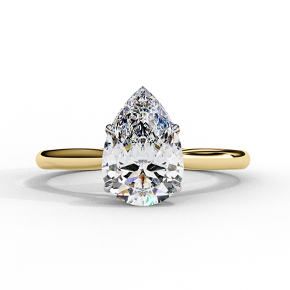 Zoya Pear Solitaire Ring Lab Grown Diamond