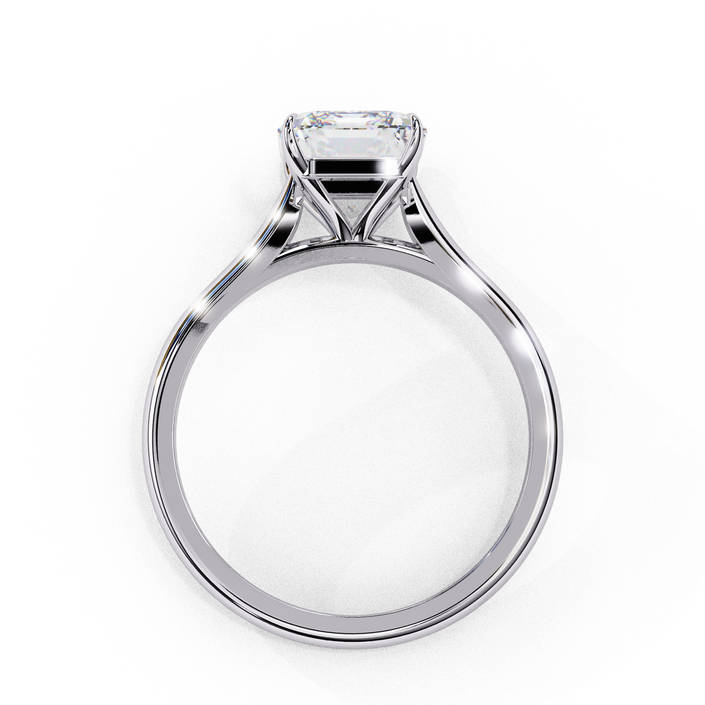 Mahira Emerald Solitaire Ring Lab Grown Diamond