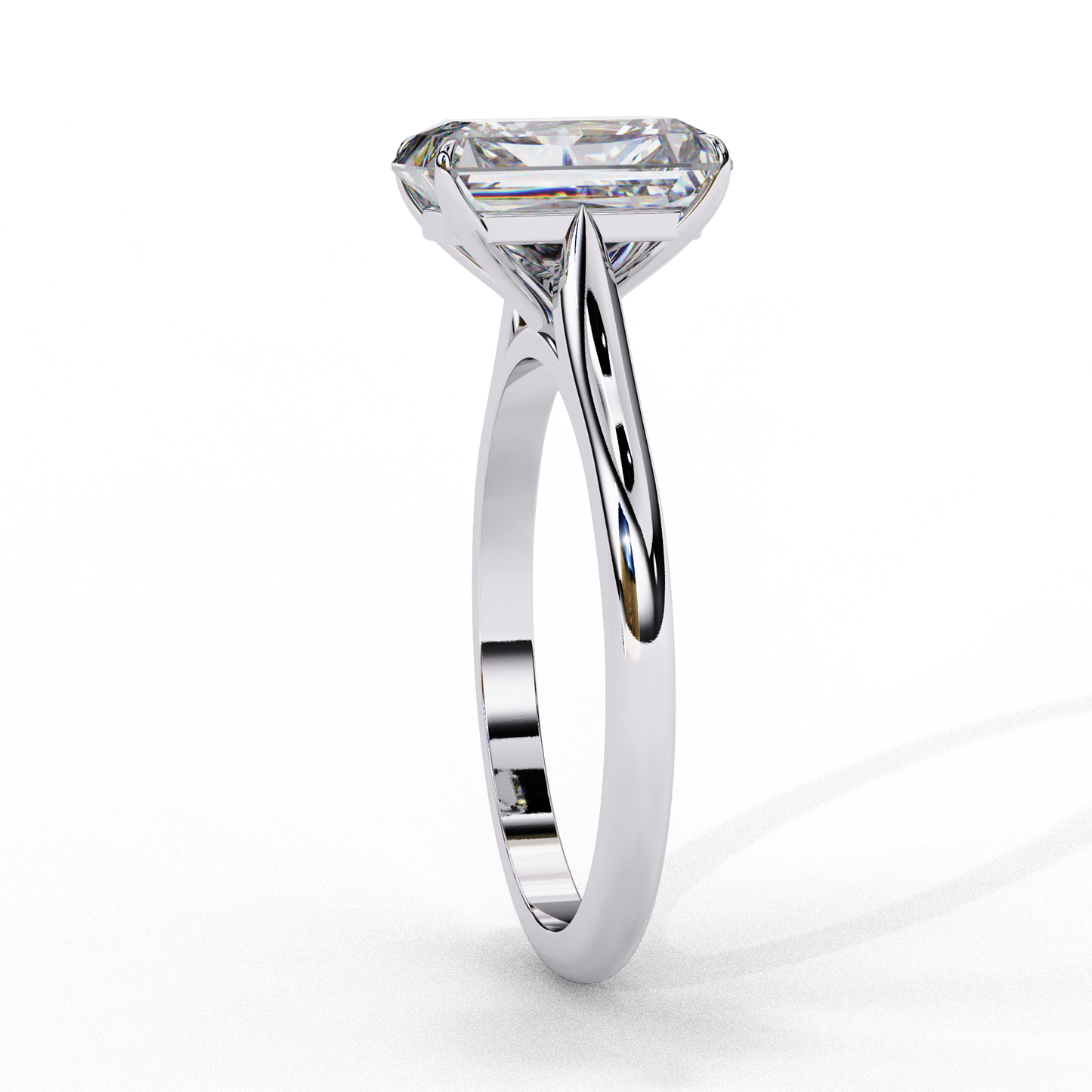 Mahira Emerald Solitaire Ring Lab Grown Diamond