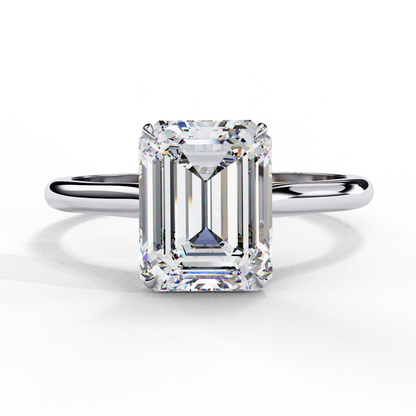 Mahira Emerald Solitaire Ring Lab Grown Diamond
