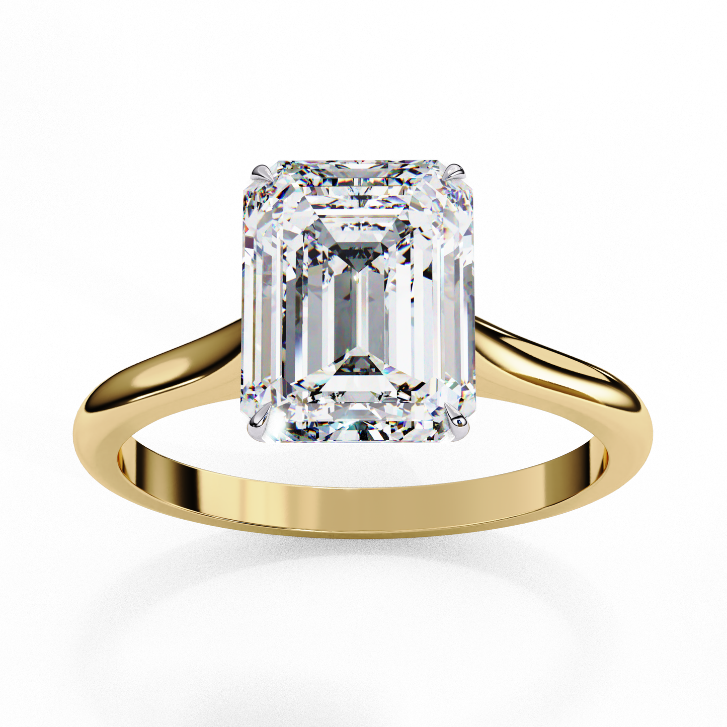 Mahira Emerald Solitaire Ring Lab Grown Diamond