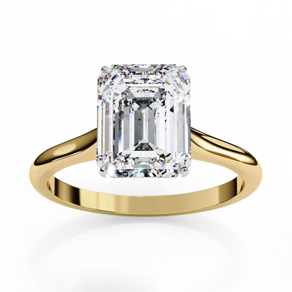 Mahira Emerald Solitaire Ring Lab Grown Diamond