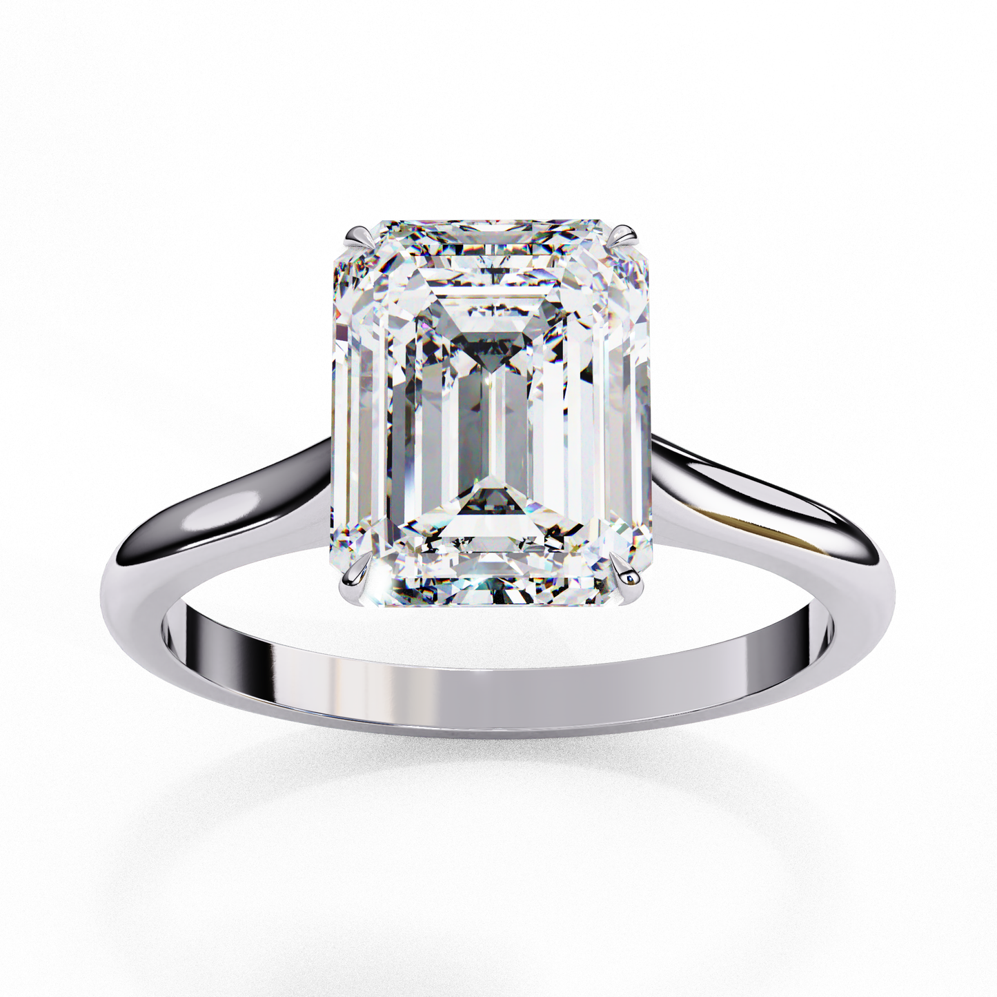 Mahira Emerald Solitaire Ring Lab Grown Diamond