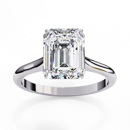 Mahira Emerald Solitaire Ring Lab Grown Diamond