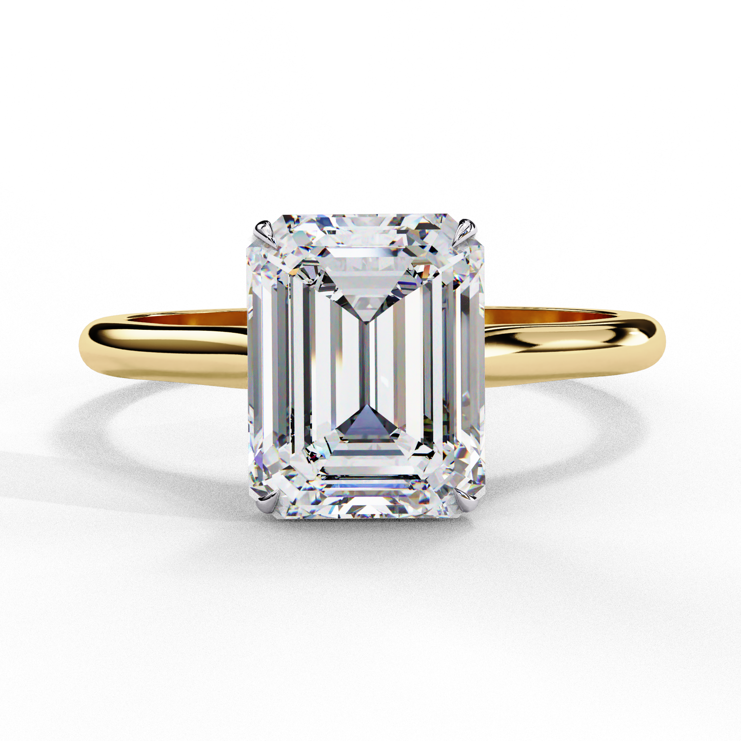 Mahira Emerald Solitaire Ring Lab Grown Diamond