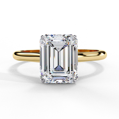 Mahira Emerald Solitaire Ring Lab Grown Diamond