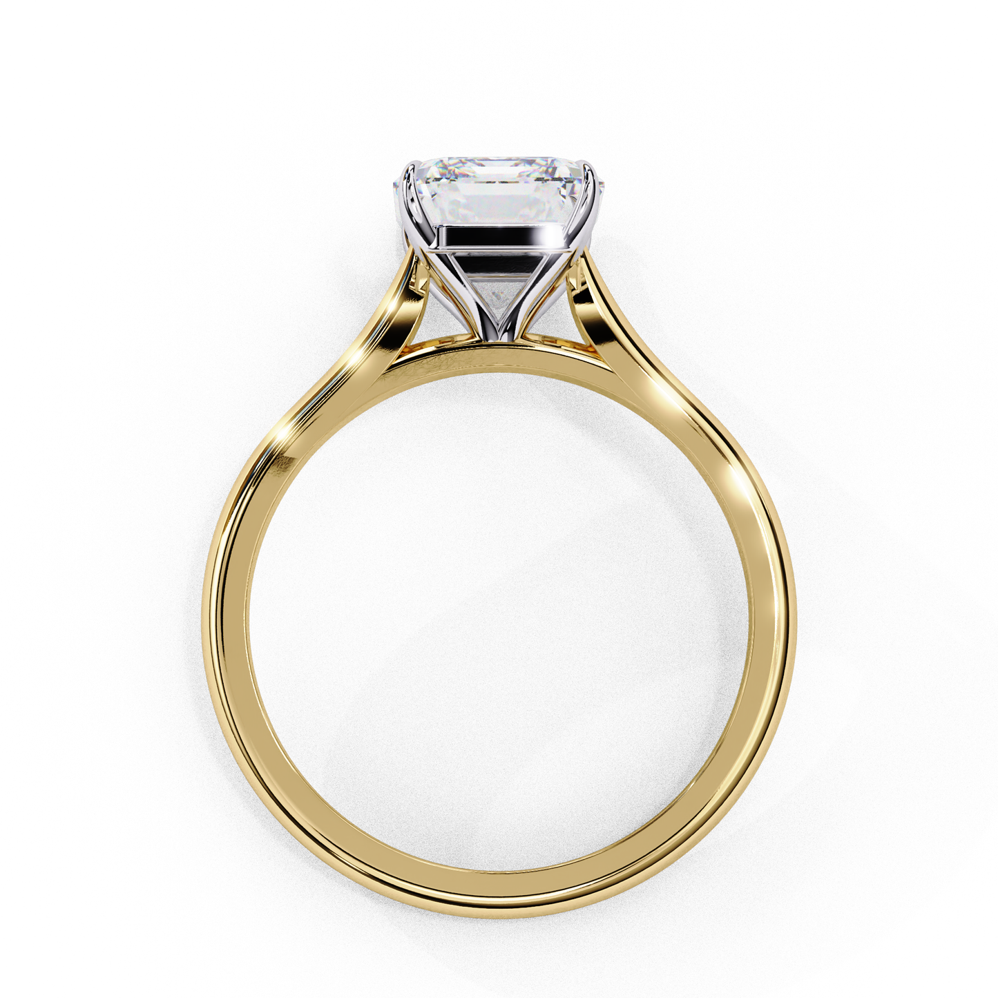 Ahaana Radiant Solitaire Ring Lab Grown Diamond