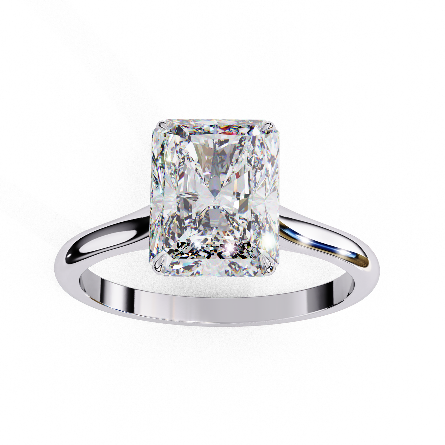 Ahaana Radiant Solitaire Ring Lab Grown Diamond