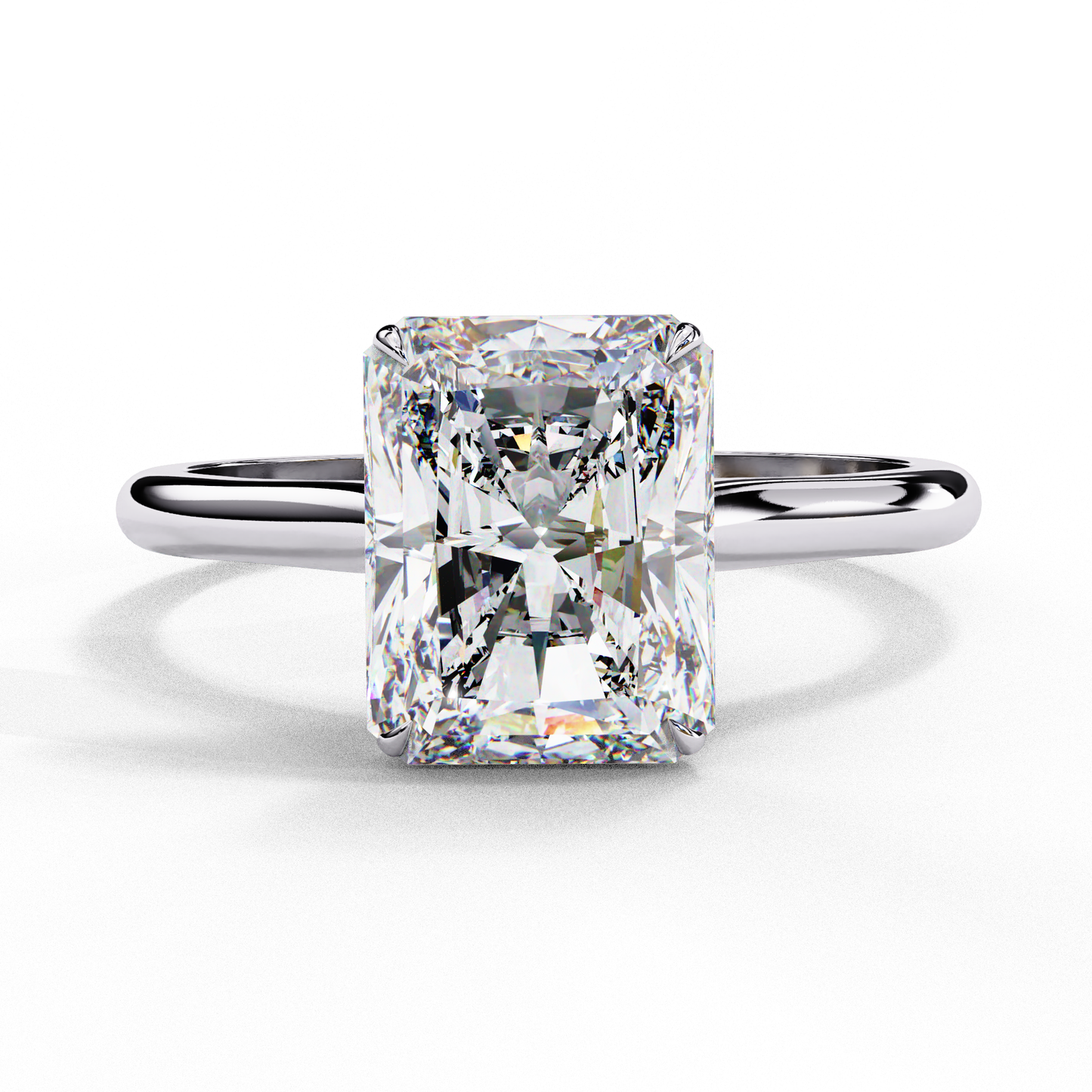Ahaana Radiant Solitaire Ring Lab Grown Diamond