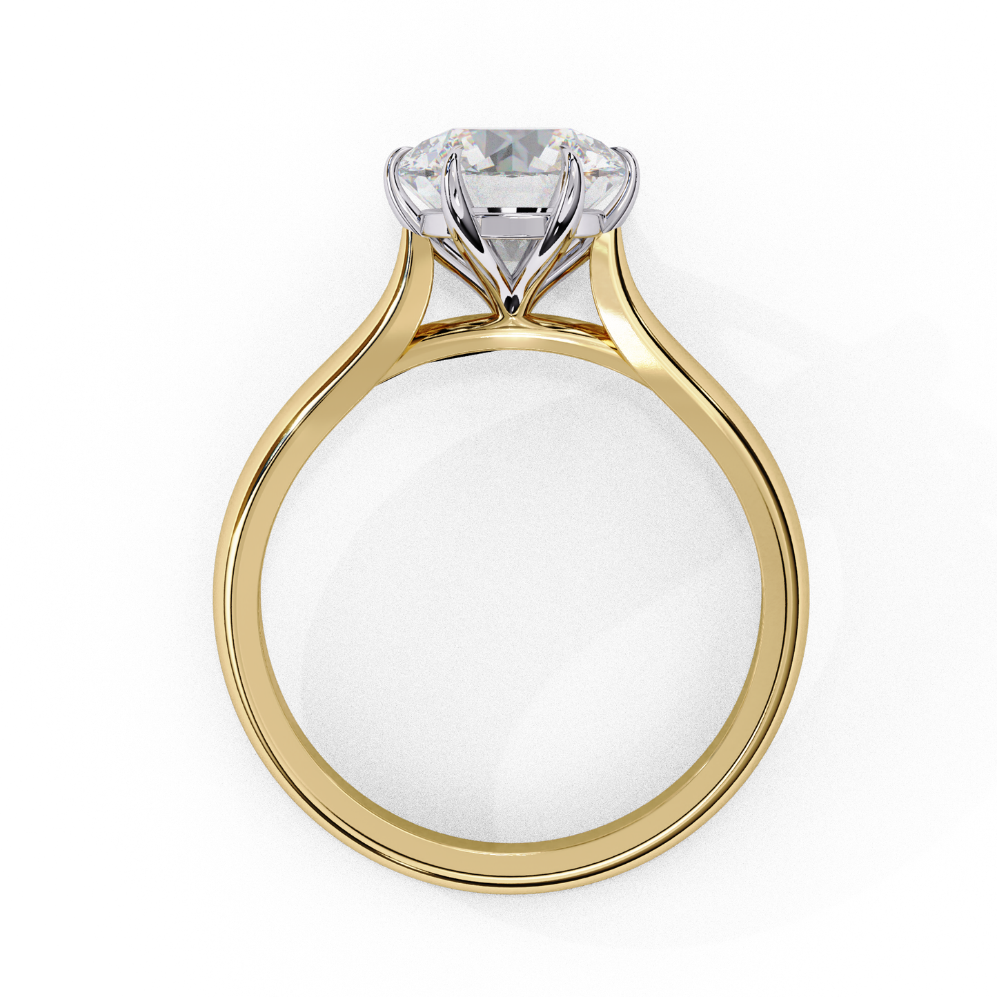 Ruhi Round Solitaire Ring Lab Grown Diamond