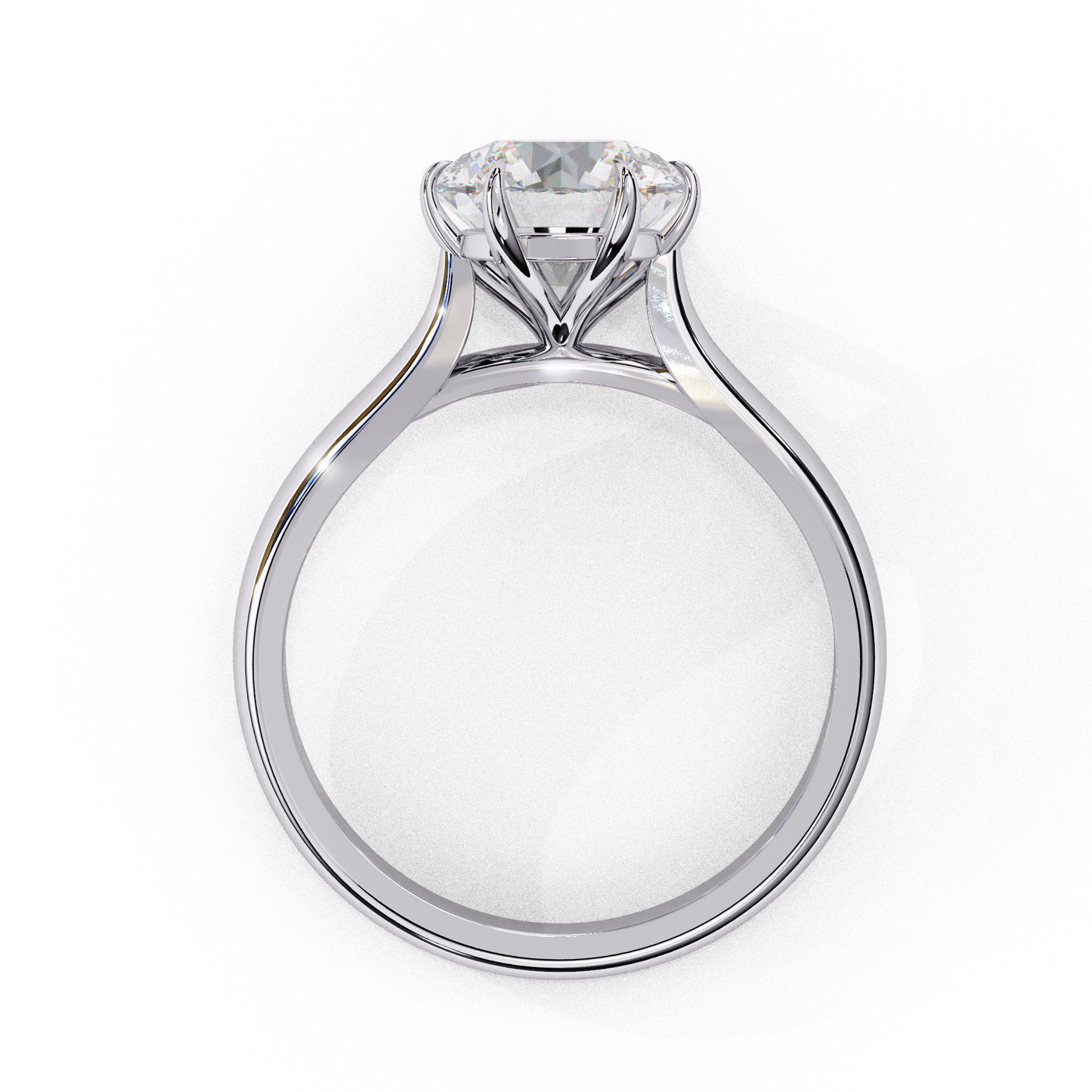 Ruhi Round Solitaire Ring Lab Grown Diamond
