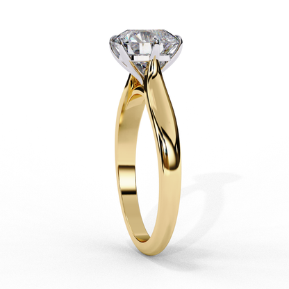 Ruhi Round Solitaire Ring Lab Grown Diamond
