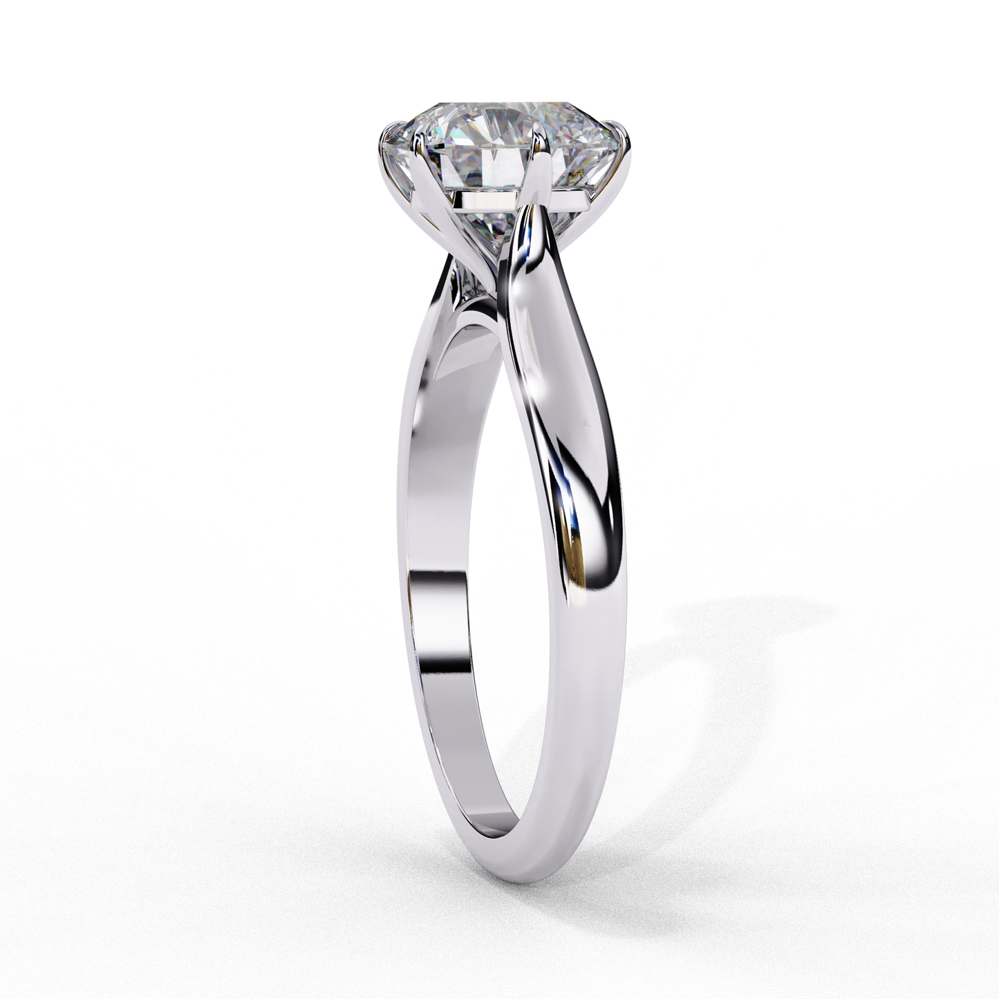 Ruhi Round Solitaire Ring Lab Grown Diamond