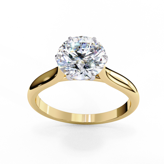 Ruhi Round Solitaire Ring Lab Grown Diamond