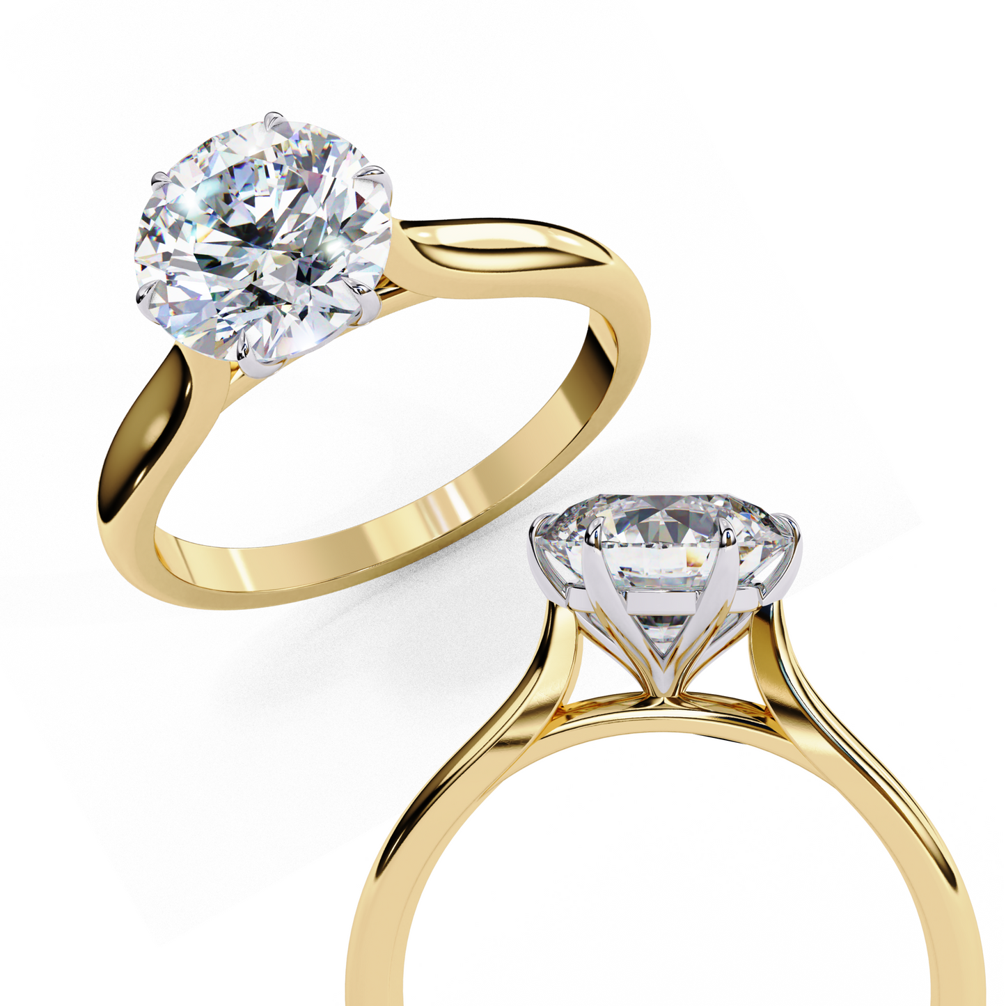 Ruhi Round Solitaire Ring Lab Grown Diamond