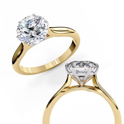 Ruhi Round Solitaire Ring Lab Grown Diamond