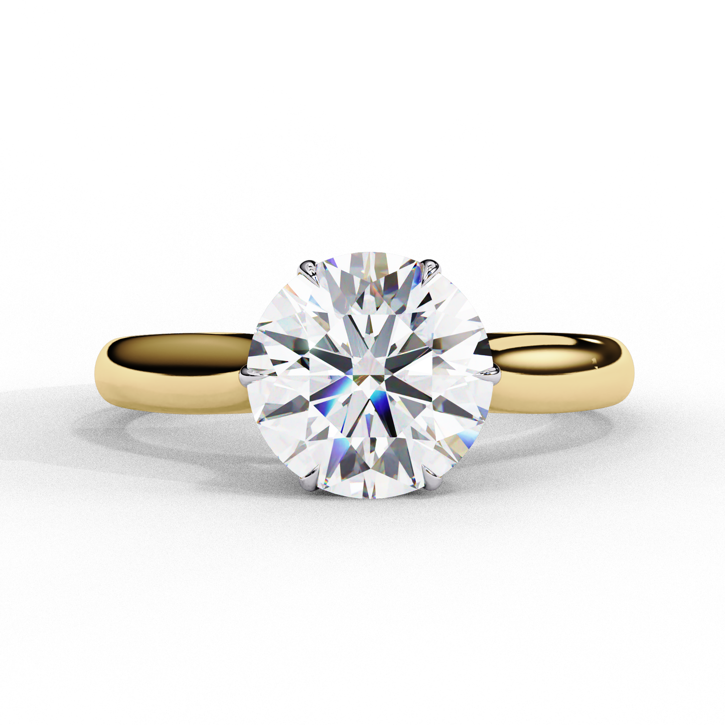 Ruhi Round Solitaire Ring Lab Grown Diamond