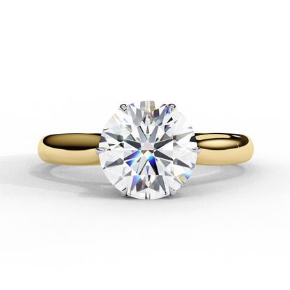 Ruhi Round Solitaire Ring Lab Grown Diamond