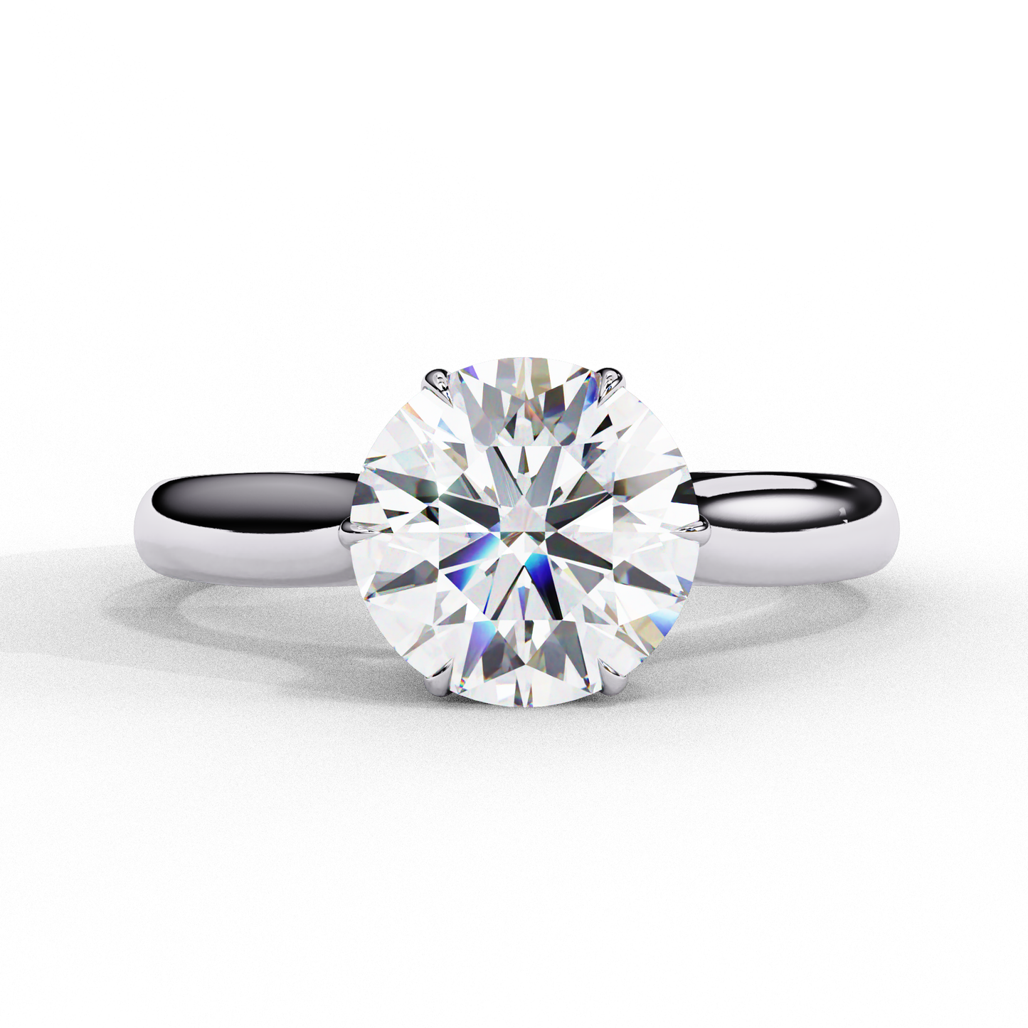 Ruhi Round Solitaire Ring Lab Grown Diamond