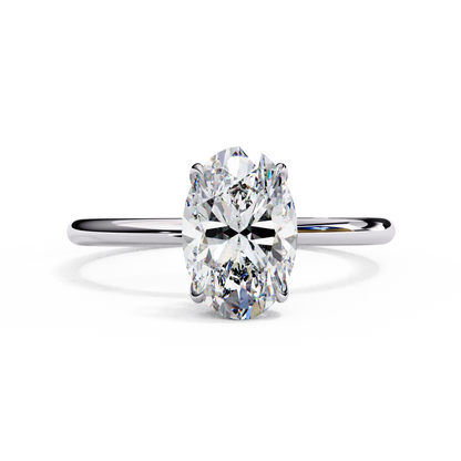 Kavya Oval Solitaire Ring Lab Grown Diamond