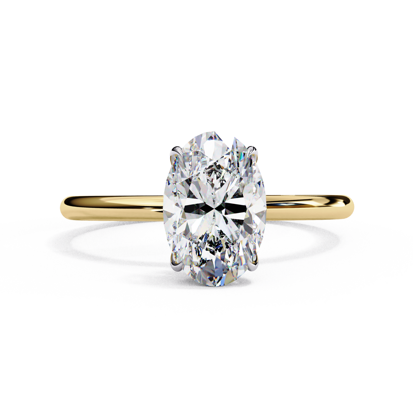 Kavya Oval Solitaire Ring Lab Grown Diamond