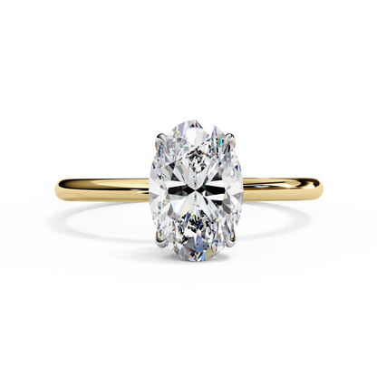 Kavya Oval Solitaire Ring Lab Grown Diamond