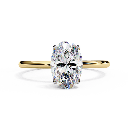 Kavya Oval Solitaire Ring Lab Grown Diamond