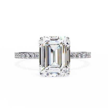 Reeva Emerald Solitaire Ring Lab Grown Diamond