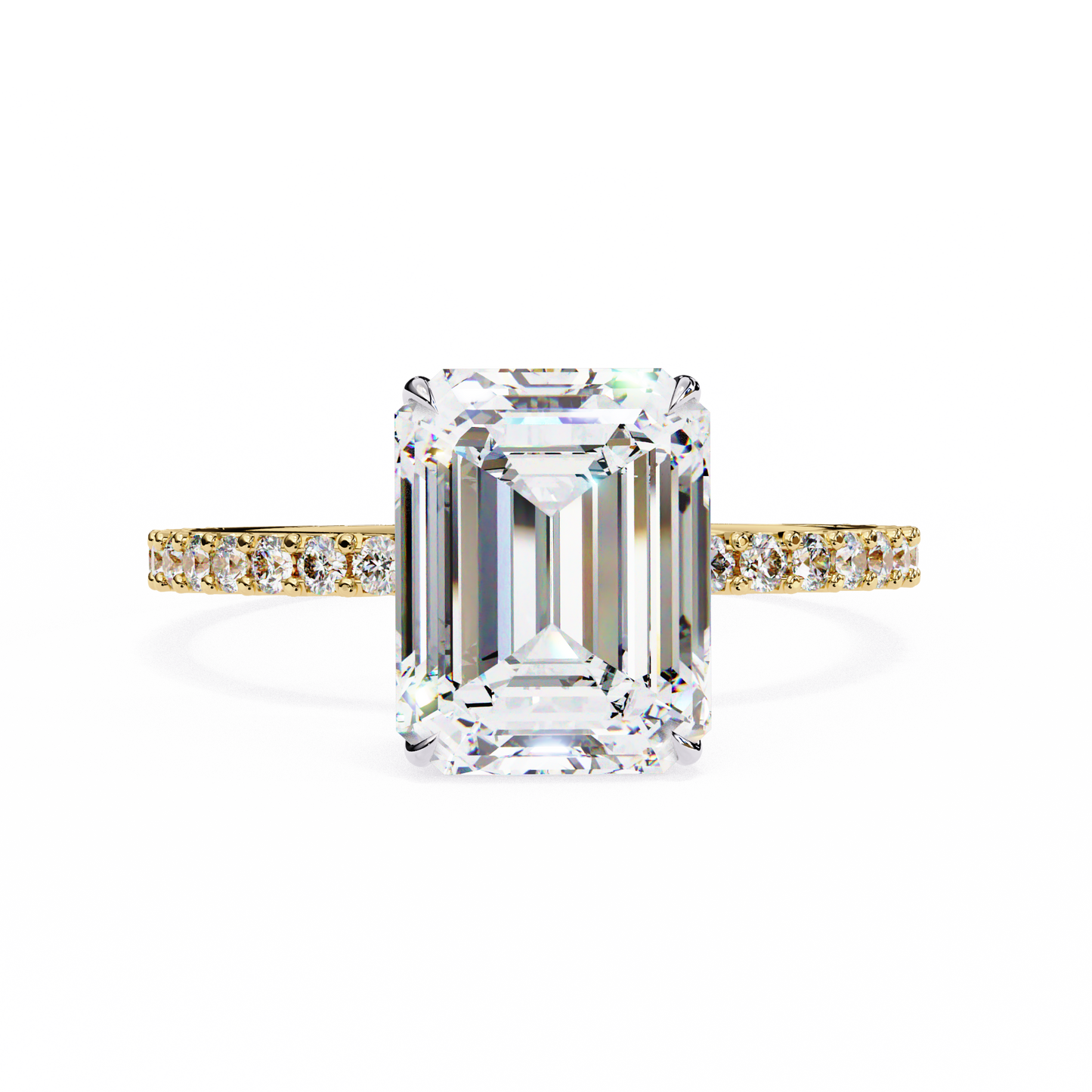 Reeva Emerald Solitaire Ring Lab Grown Diamond