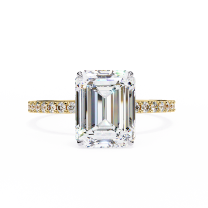 Reeva Emerald Solitaire Ring Lab Grown Diamond