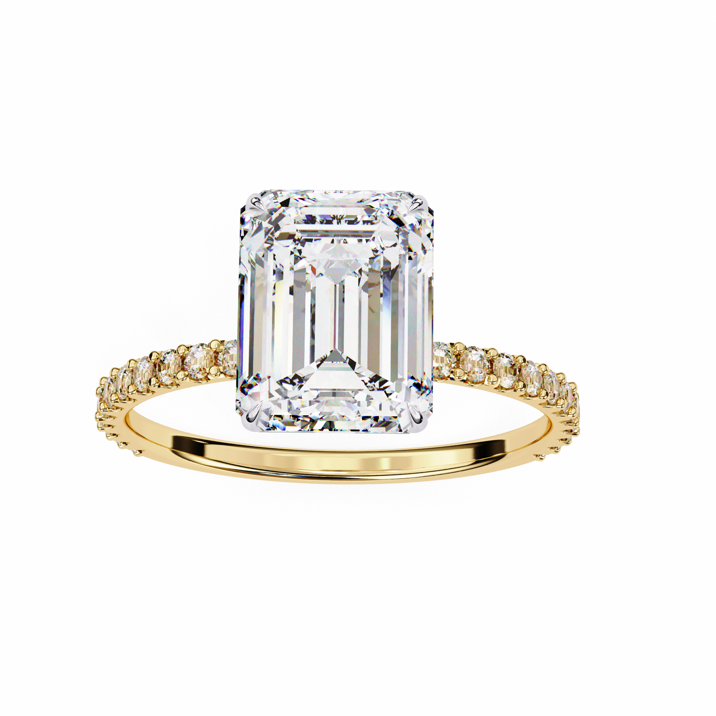 Reeva Emerald Solitaire Ring Lab Grown Diamond