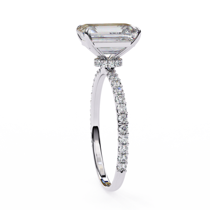 Reeva Emerald Solitaire Ring Lab Grown Diamond