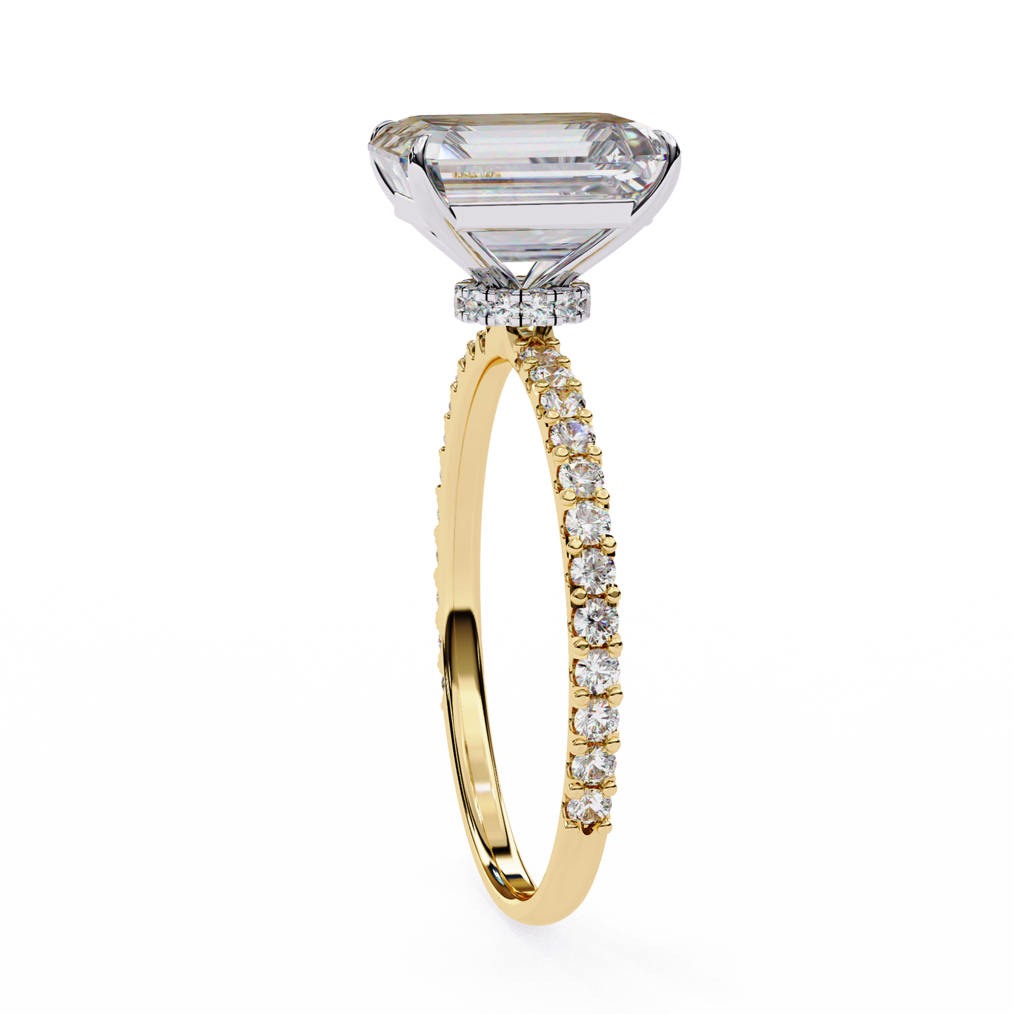 Reeva Emerald Solitaire Ring Lab Grown Diamond